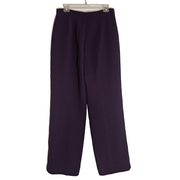 Preston & York Pants Womens 8 Purple Lined Wide Leg Dress Career Trousers - Picture 6 of 14